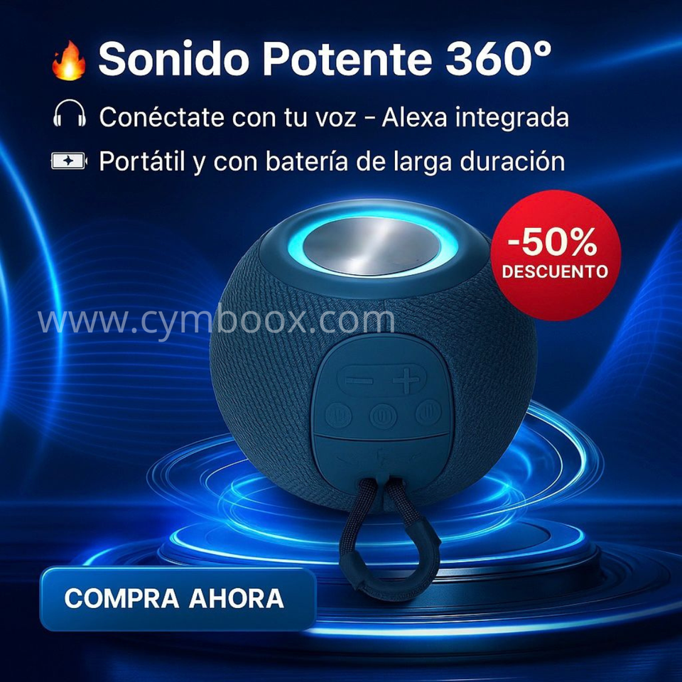 PARLANTE INTELIGENTE COMPATIBLE CON APP "AMAZON ALEXA" - VERSIÓN 2025