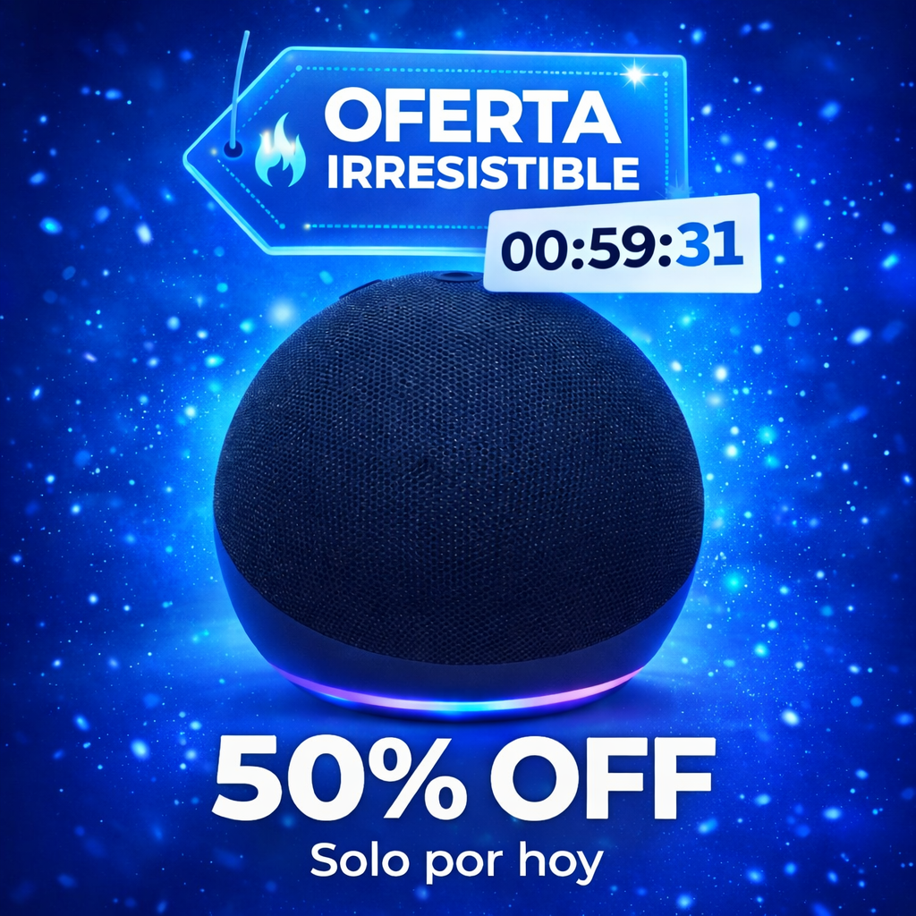 PARLANTE INTELIGENTE COMPATIBLE CON APP "AMAZON ALEXA" - VERSIÓN 2026