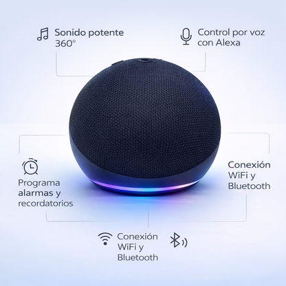 PARLANTE INTELIGENTE COMPATIBLE CON APP "AMAZON ALEXA" - VERSIÓN 2026