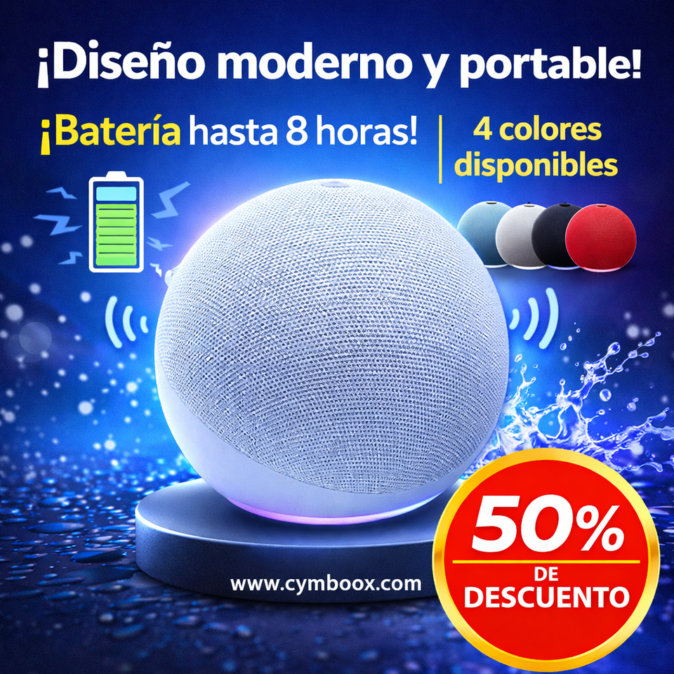 PARLANTE INTELIGENTE COMPATIBLE CON APP "AMAZON ALEXA" - VERSIÓN 2026
