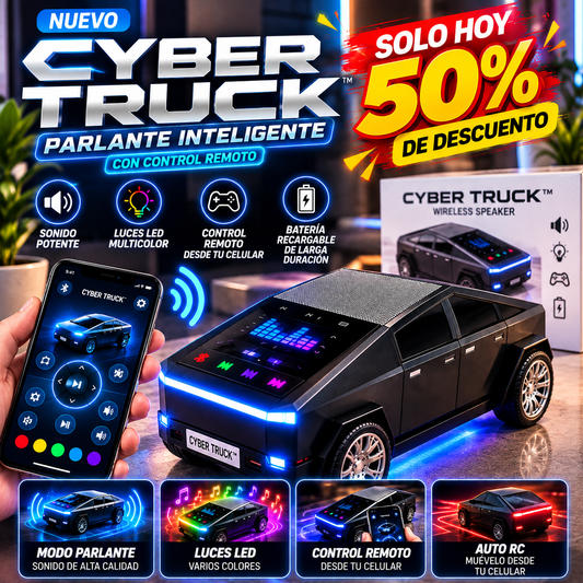 🔊 CYBER TRUCK MODELPO TESLA™ | Bocina Portátil de Alta Potencia