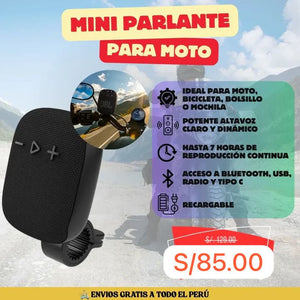 MINI PARLANTE PARA MOTO Y BICICLETA